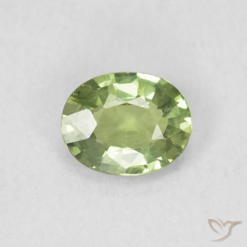 0.39ct Natural verde quente Safira, oval, VVS-VS, Photo A