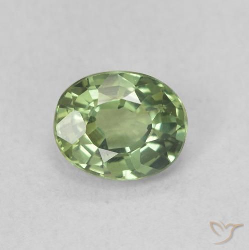 0.56ct Natural Verde Sábio Claro Safira, oval, VVS-VS