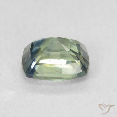 Safira Cerceta Natural 0.78ct, Almofada, VS