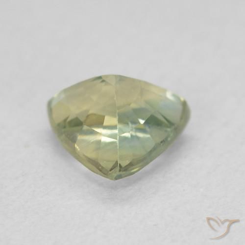 Safira verde quente Natural 0.74ct, Trilhão, VS