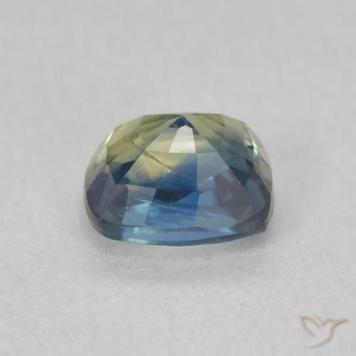 Safira Azul verde Natural 0.74ct, Almofada, VS