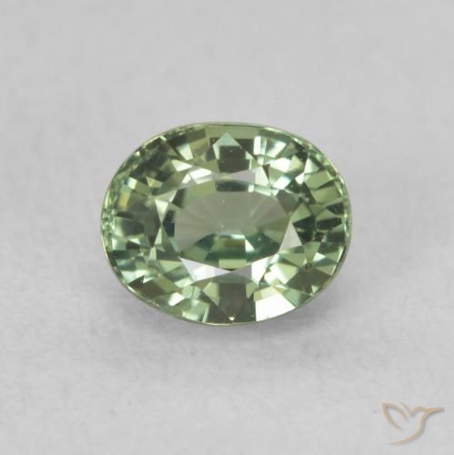 0.73ct Natural Verde Floresta Claro Safira, oval, VVS-VS