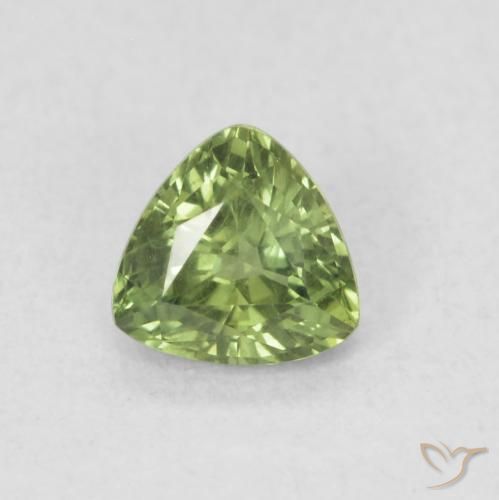 0.48ct Natural Verde médio Safira, Trilhão, VVS-VS