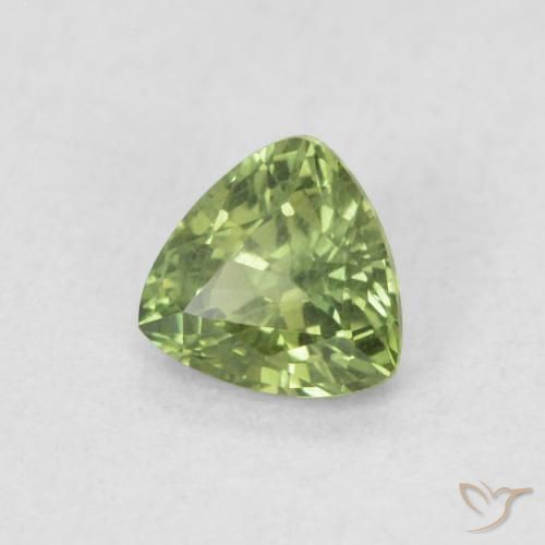 Safira Verde médio Natural 0.48ct, Trilhão, VVS-VS