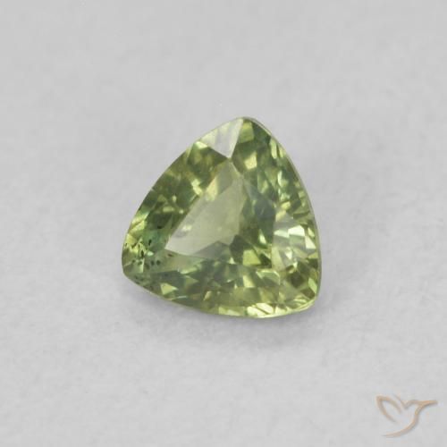 Safira Verde floresta Natural 0.35ct, Trilhão, VVS-VS