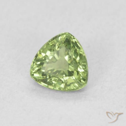Safira Verde médio Natural 0.46ct, Trilhão, VVS-VS