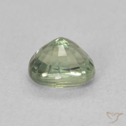 Safira Verde médio Natural 0.68ct, oval, VVS-VS