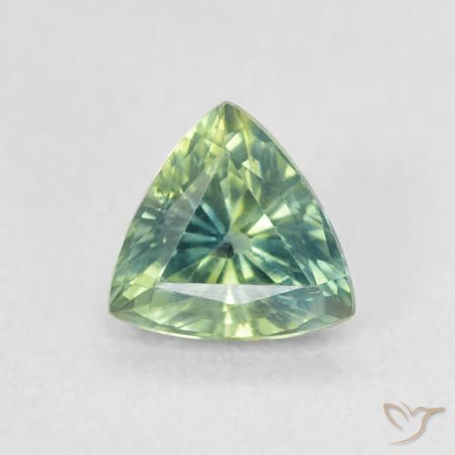 0.79ct Natural Luz verde Safira, Trilhão, VVS