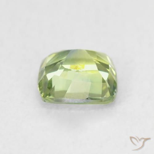 Safira Verde médio Natural 0.79ct, Almofada, VVS