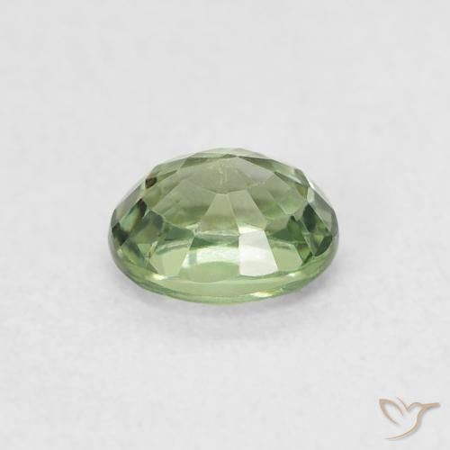 Safira Verde médio Natural 0.55ct, oval, VVS-VS