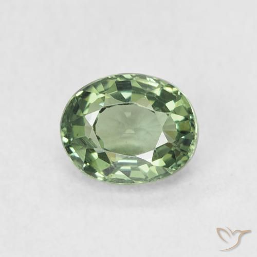 0.62ct Natural verde escuro Safira, oval, VVS-VS