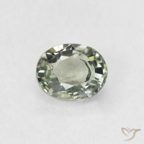 0.56ct Natural Verde médio Safira, oval, VVS-VS