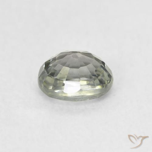 Safira Verde médio Natural 0.56ct, oval, VVS-VS