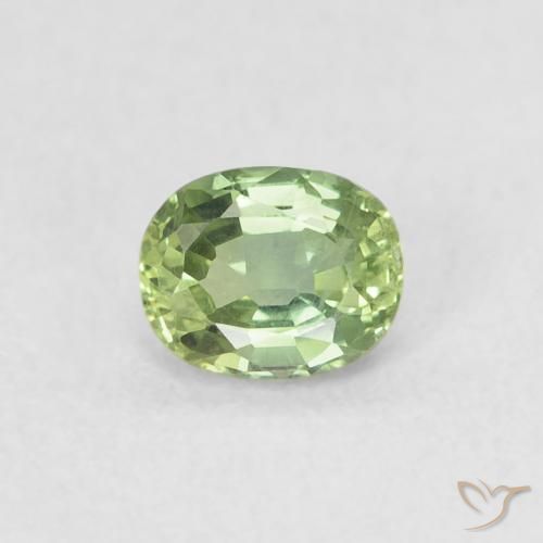 0.44ct Natural verde quente Safira, oval, VVS-VS