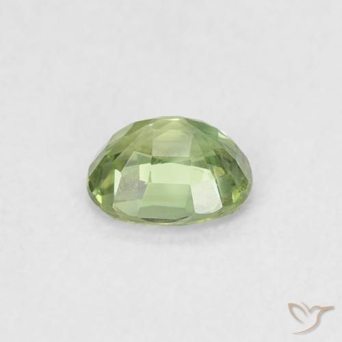 Safira verde quente Natural 0.44ct, oval, VVS-VS