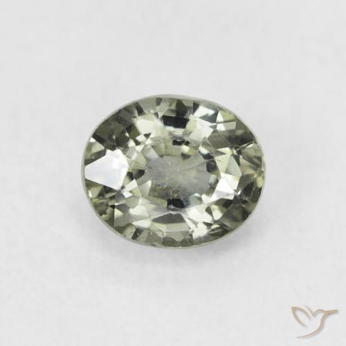0.66ct Natural verde quente Safira, oval, VVS-VS