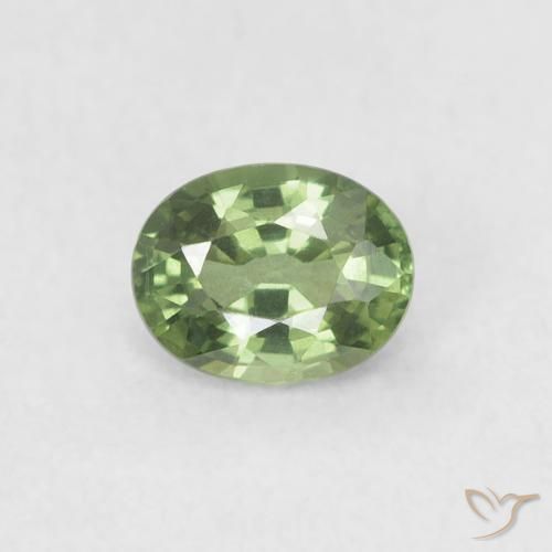 0.46ct Natural Verde médio Safira, oval, VVS-VS