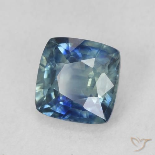 Safira Cerceta Natural 0.80ct, Almofada, VVS-VS