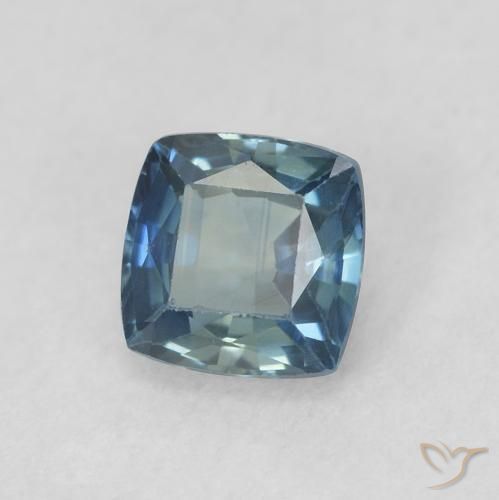 Safira Cerceta Natural 0.61ct, Almofada, VVS-VS