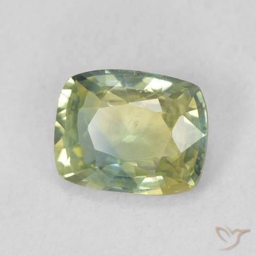 Safira Verde Floresta Claro Natural 0.73ct, Almofada, VVS-VS