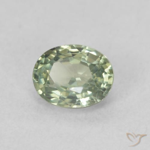 0.54ct Natural Verde floresta Safira, oval, VS
