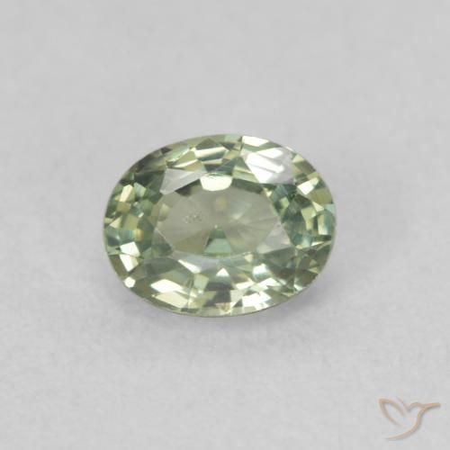 Safira Verde floresta Natural 0.54ct, oval, VS