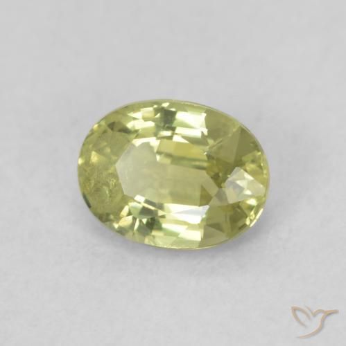 Safira Verde médio Natural 0.54ct, oval, SI
