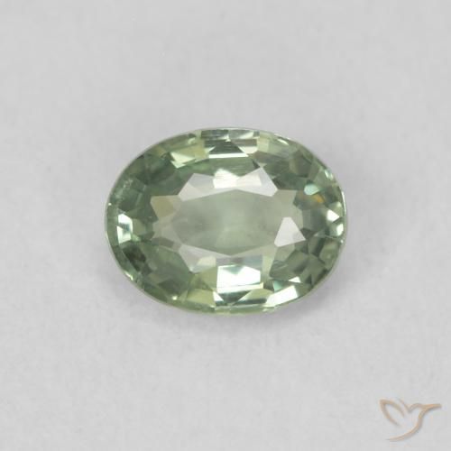 0.42ct Natural Luz verde Safira, oval, VS
