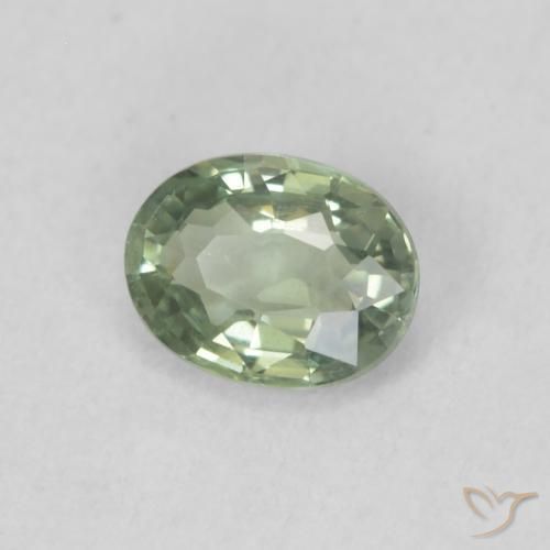 Safira Luz verde Natural 0.42ct, oval, VS