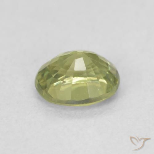 Safira Verde oliva Natural 0.54ct, oval, VS