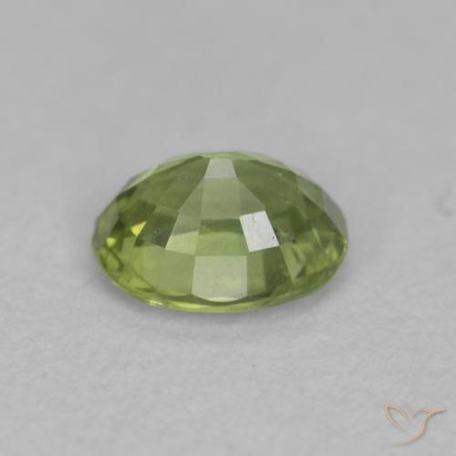 Safira Verde oliva Natural 0.43ct, oval, VS