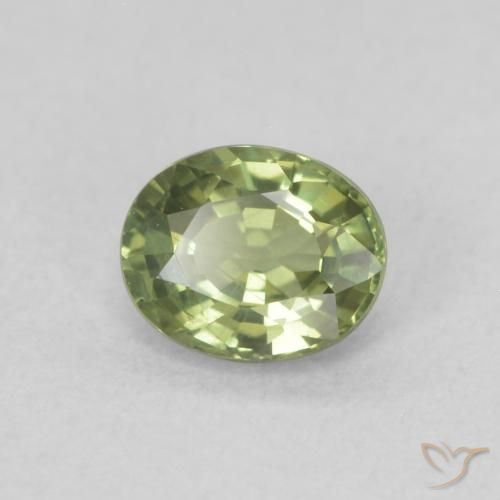 0.47ct Natural Verde médio Safira, oval, VS