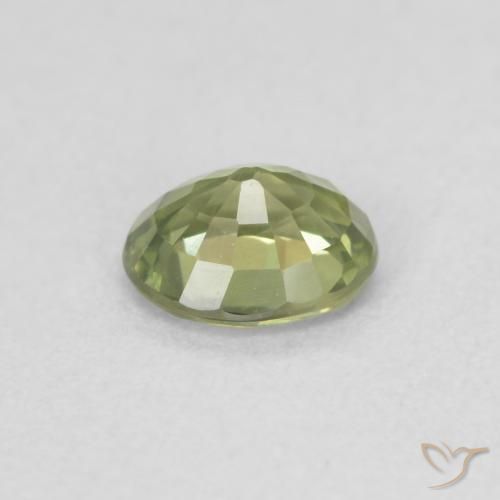 Safira Verde médio Natural 0.47ct, oval, VS