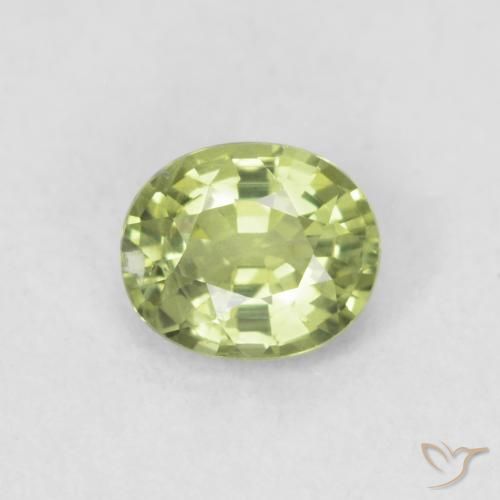 0.43ct Natural Verde médio Safira, oval, VS