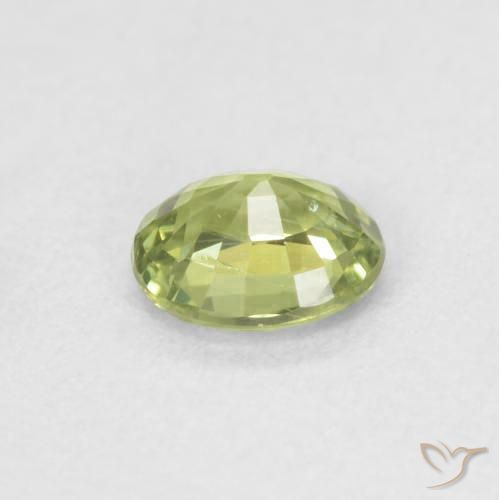 Safira Verde médio Natural 0.43ct, oval, VS