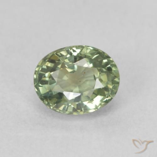 Safira Luz verde Natural 0.69ct, oval, VS