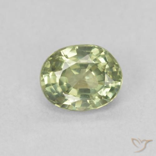 0.53ct Natural verde quente Safira, oval, VS