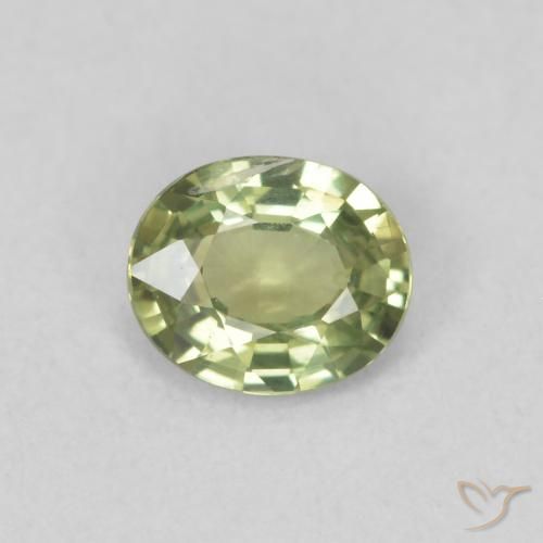 Safira Verde médio Natural 0.40ct, oval, VS