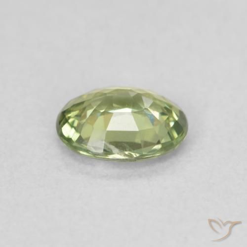 Safira Verde médio Natural 0.40ct, oval, VS
