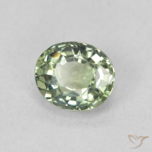 Safira Verde Terroso Natural 0.58ct, oval, VVS