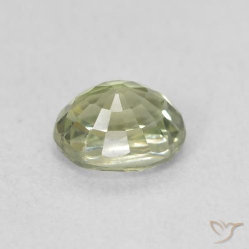 Safira Medium Dark-Green Natural 0.57ct, oval, VVS