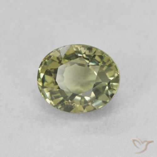 Safira Luz verde Natural 0.70ct, oval, VVS