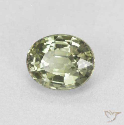 Safira Verde Sálvia Natural 0.64ct, oval, VVS