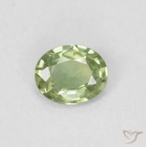 0.33ct Natural Verde Vivo Claro Safira, oval, VVS