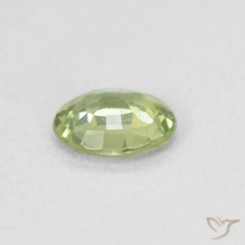 Safira Verde Vivo Claro Natural 0.33ct, oval, VVS
