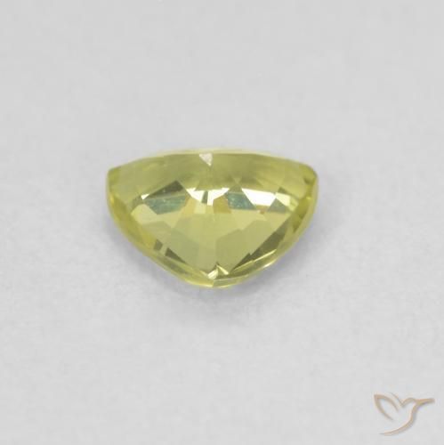 Safira Verde oliva Natural 0.37ct, Trilhão, VVS