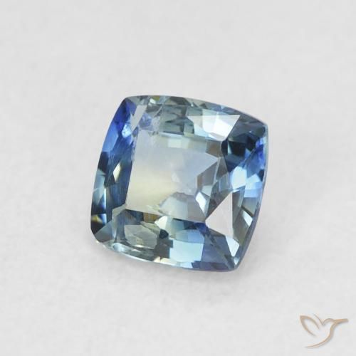 Safira Cerceta Natural 0.65ct, Almofada, VVS-VS