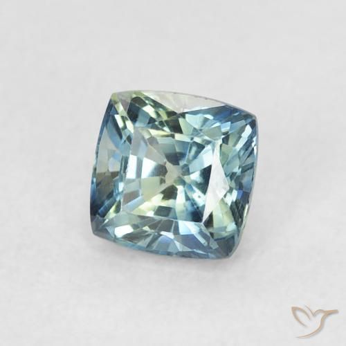 Safira Cerceta Natural 0.78ct, Almofada, VVS-VS