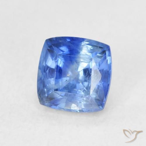 Safira azul marinho claro Natural 0.86ct, Almofada, VS-SI
