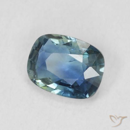 Safira Cerceta Natural 0.72ct, Almofada, VS
